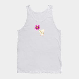 Little mouse with an Anemone Flower Tank Top